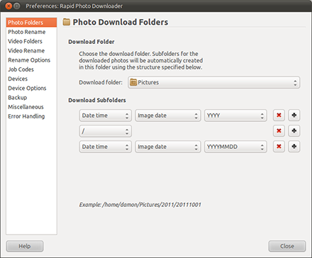 Download folder example